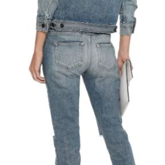 SAINT LAURENT Distressed low-rise skinny jeans - Size 31 - Picture 6 of 10